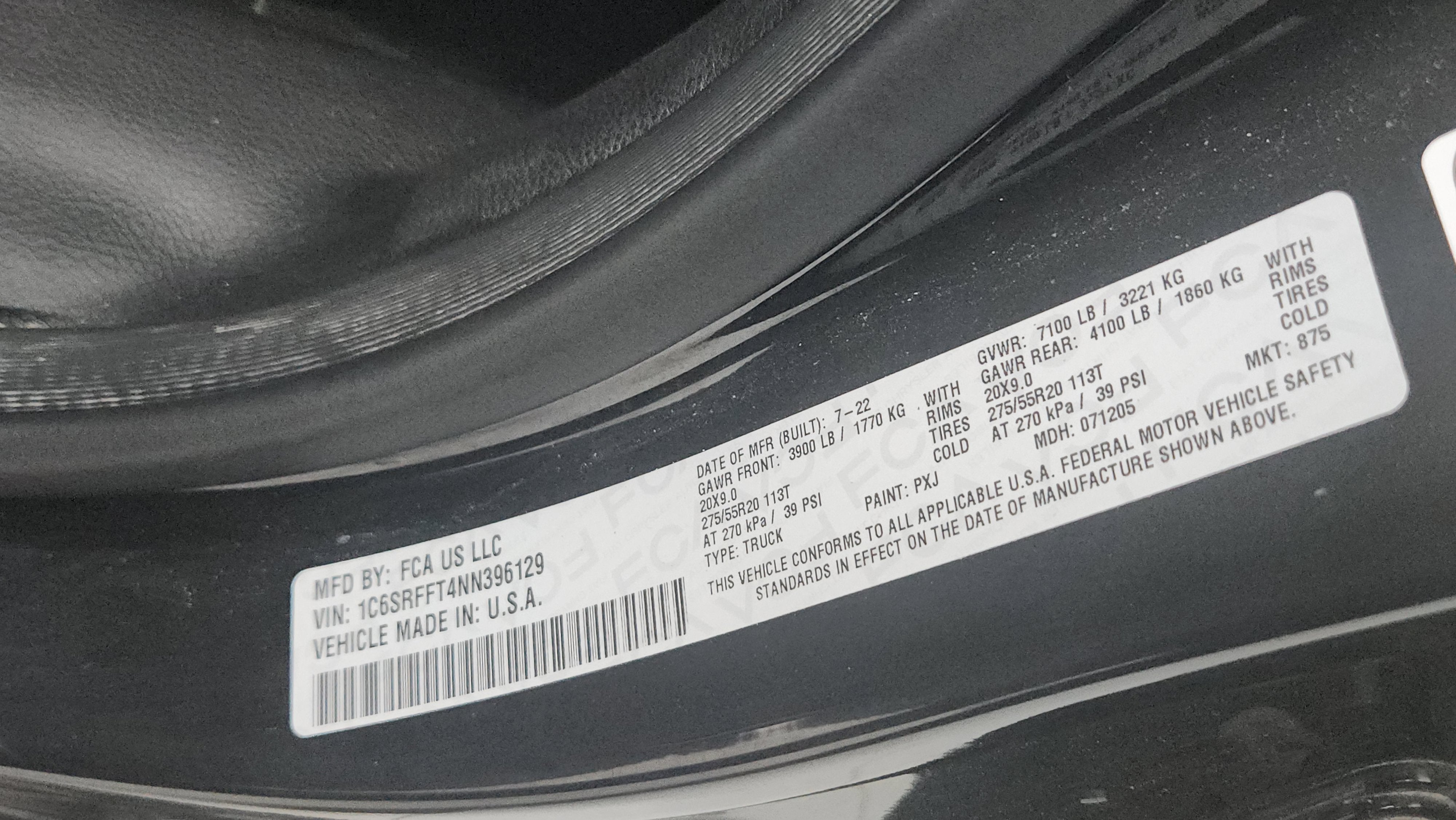 2022 RAM 1500 Lone Star Crew Cab 4x4 5'7' Box