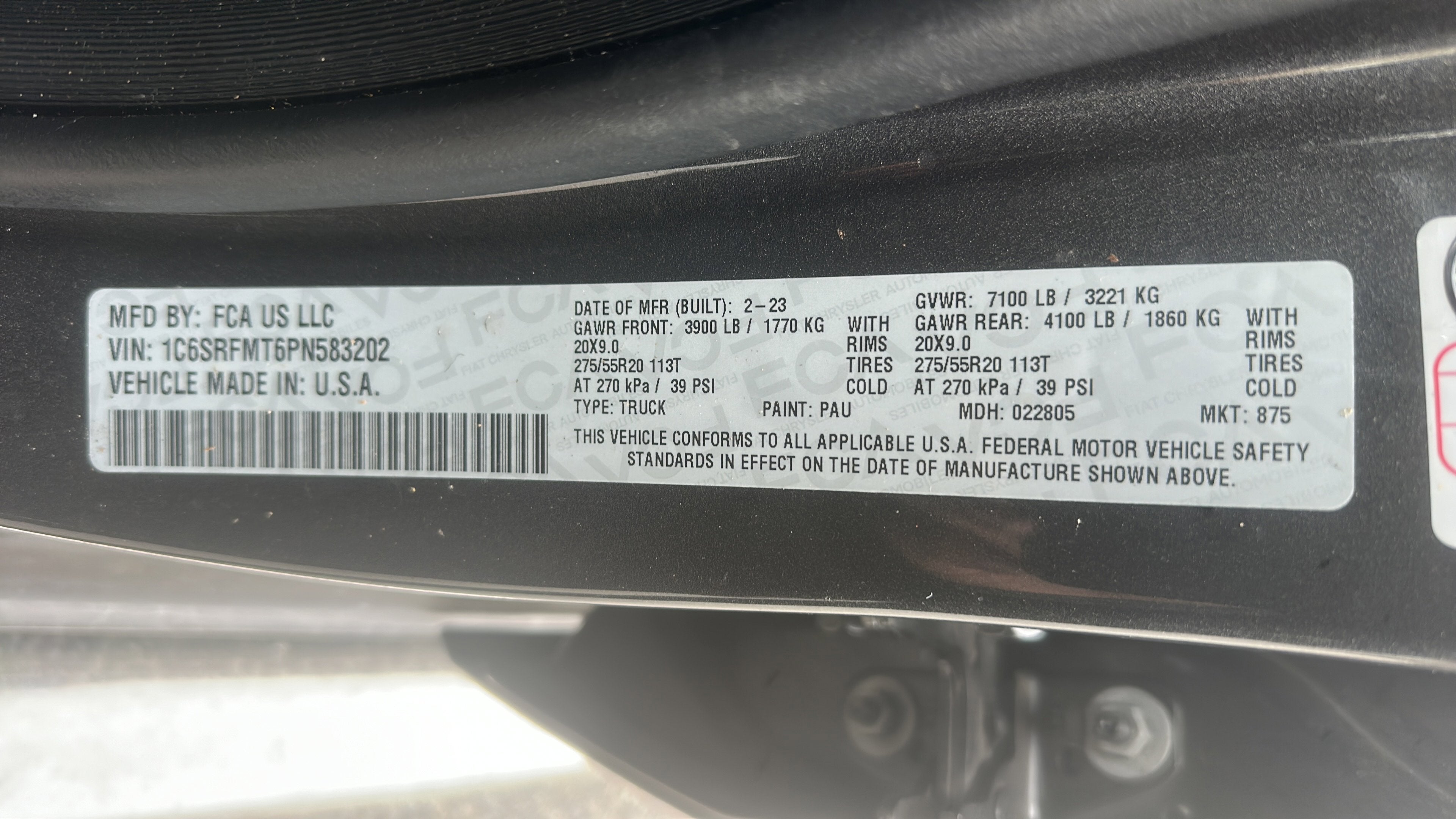 2023 RAM 1500 Big Horn Crew Cab 4x4 6'4' Box