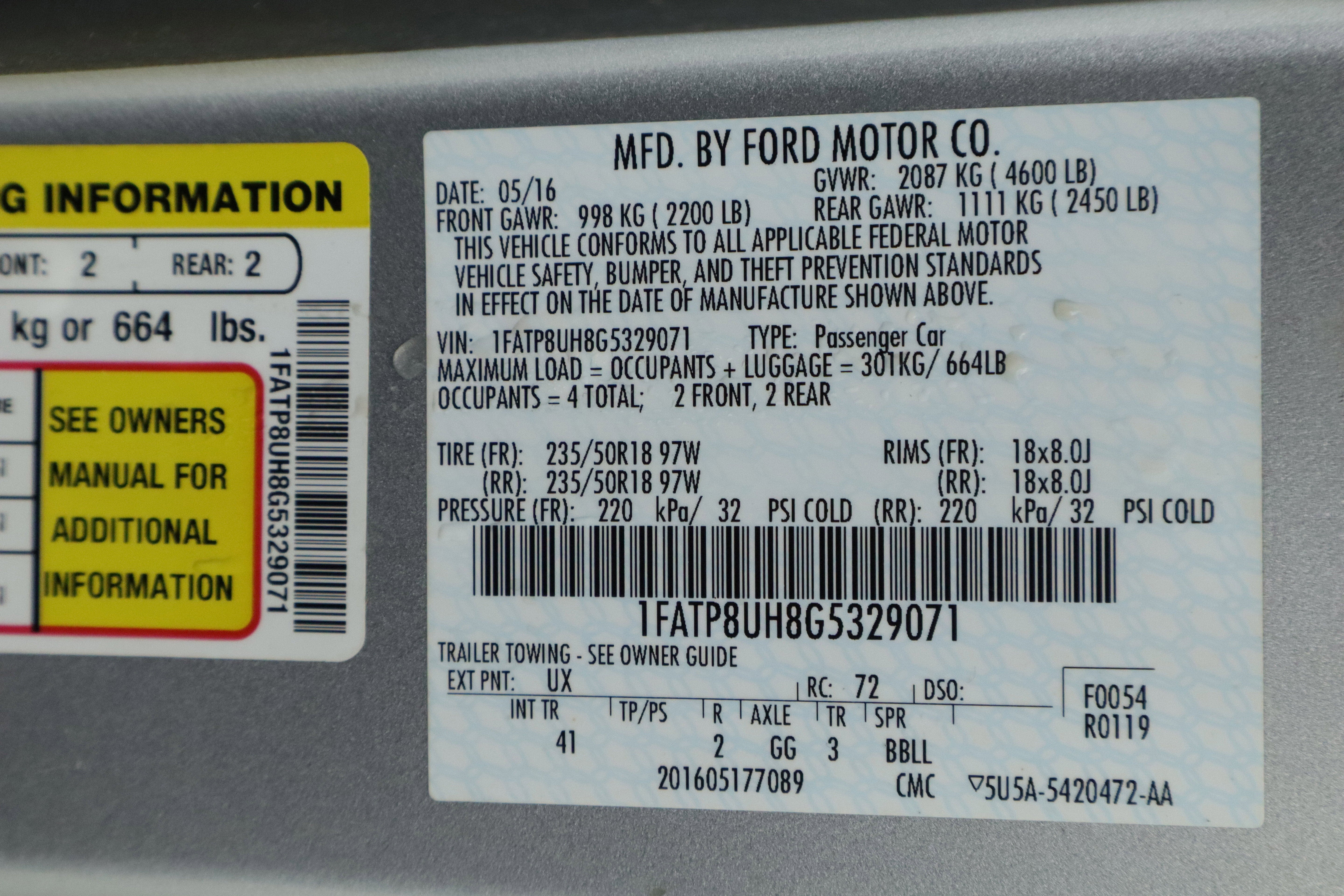 2016 Ford Mustang EcoBoost Premium