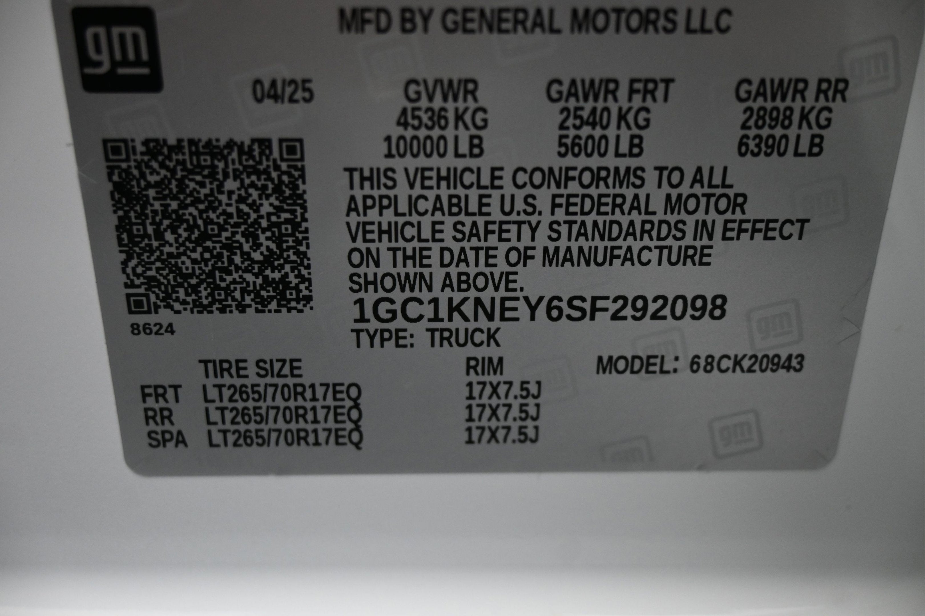 2025 Chevrolet Silverado 2500HD 4WD Crew Cab Long Bed LT