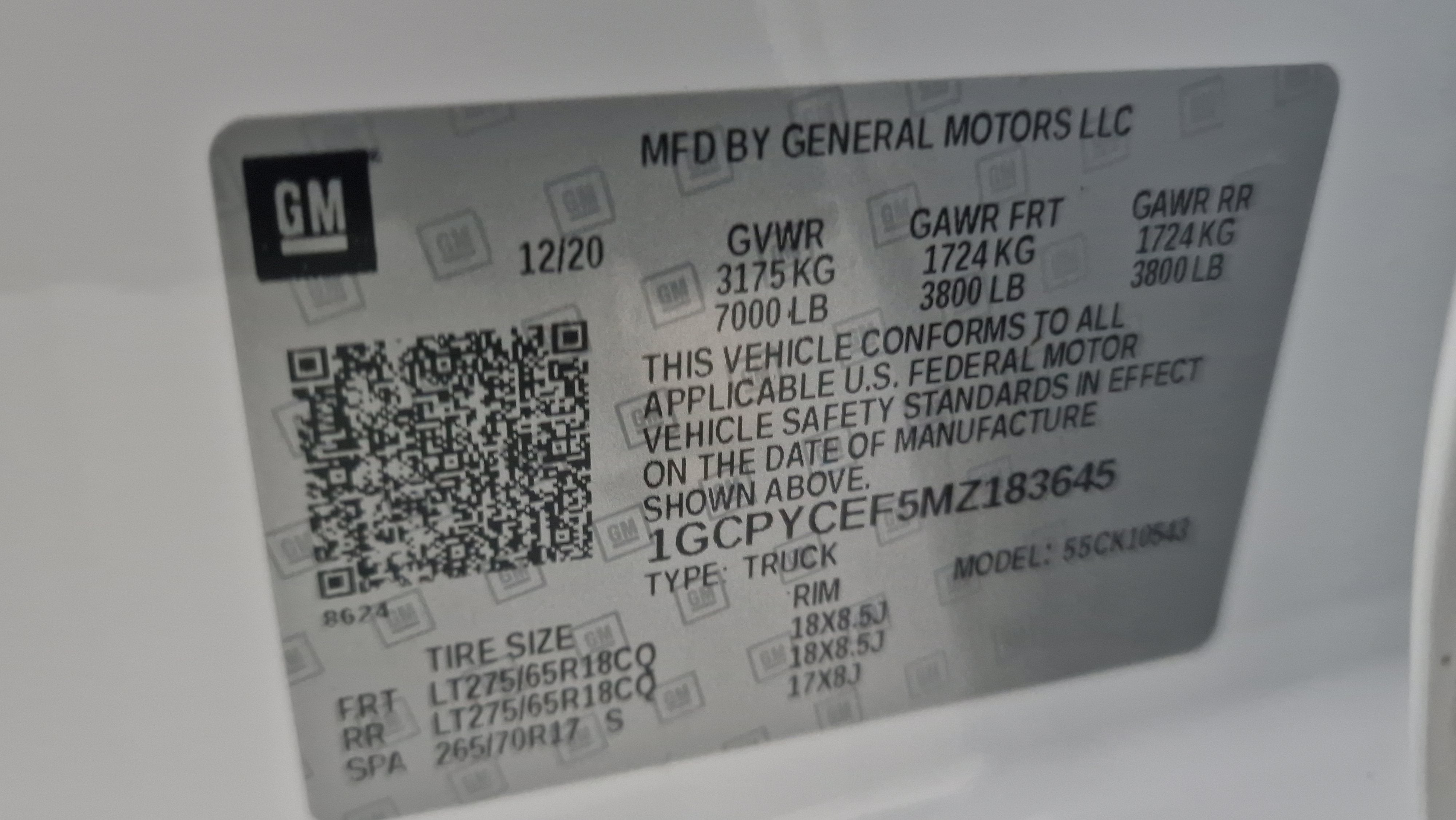 2021 Chevrolet Silverado 1500 4WD Crew Cab Short Bed Custom Trail Boss