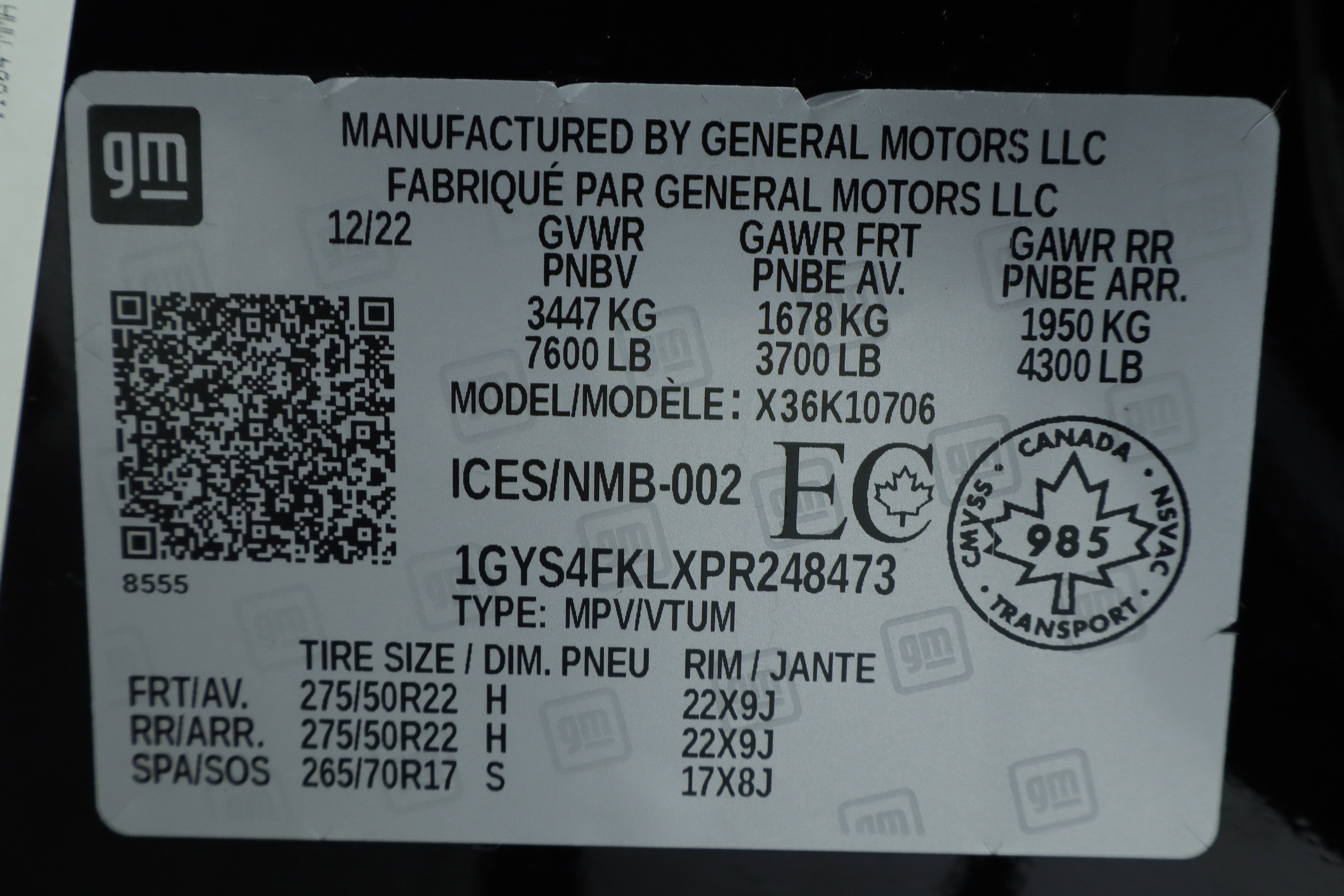 2023 Cadillac Escalade Sport