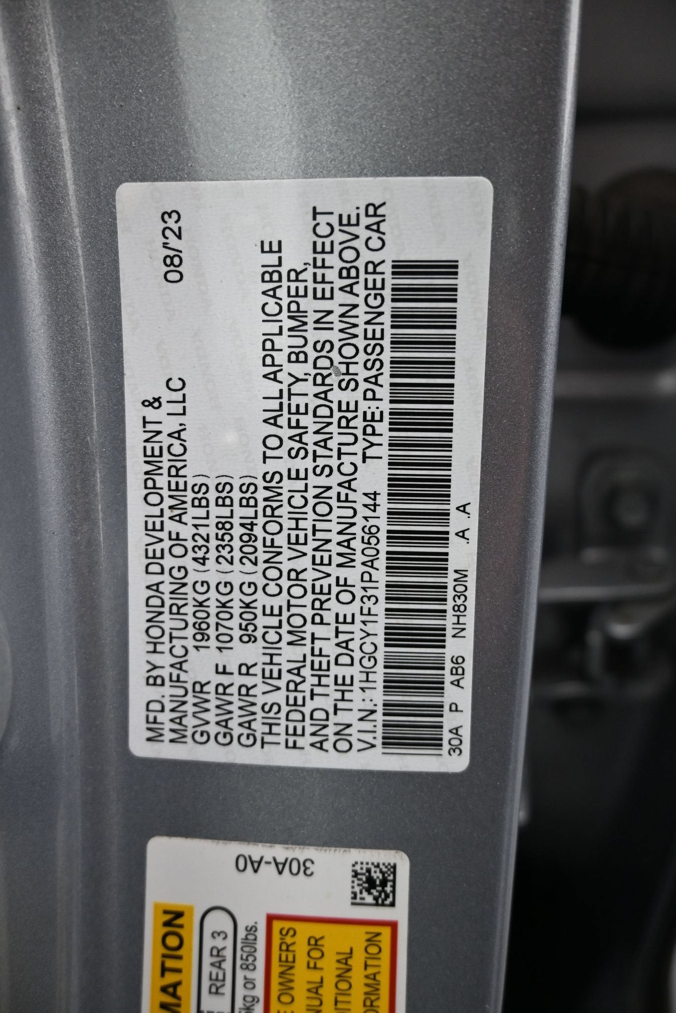 2023 Honda Accord EX