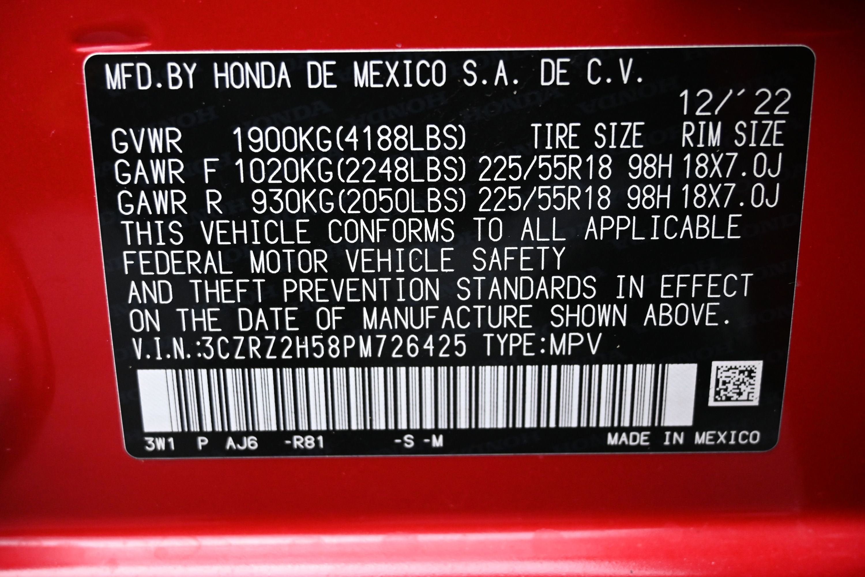 2023 Honda HR-V AWD Sport