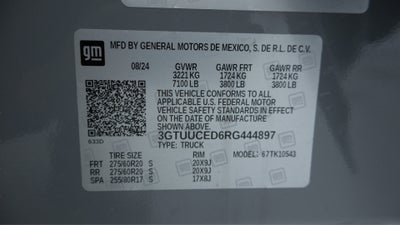 2024 GMC Sierra 1500 4WD Crew Cab Short Box Elevation with 3SB