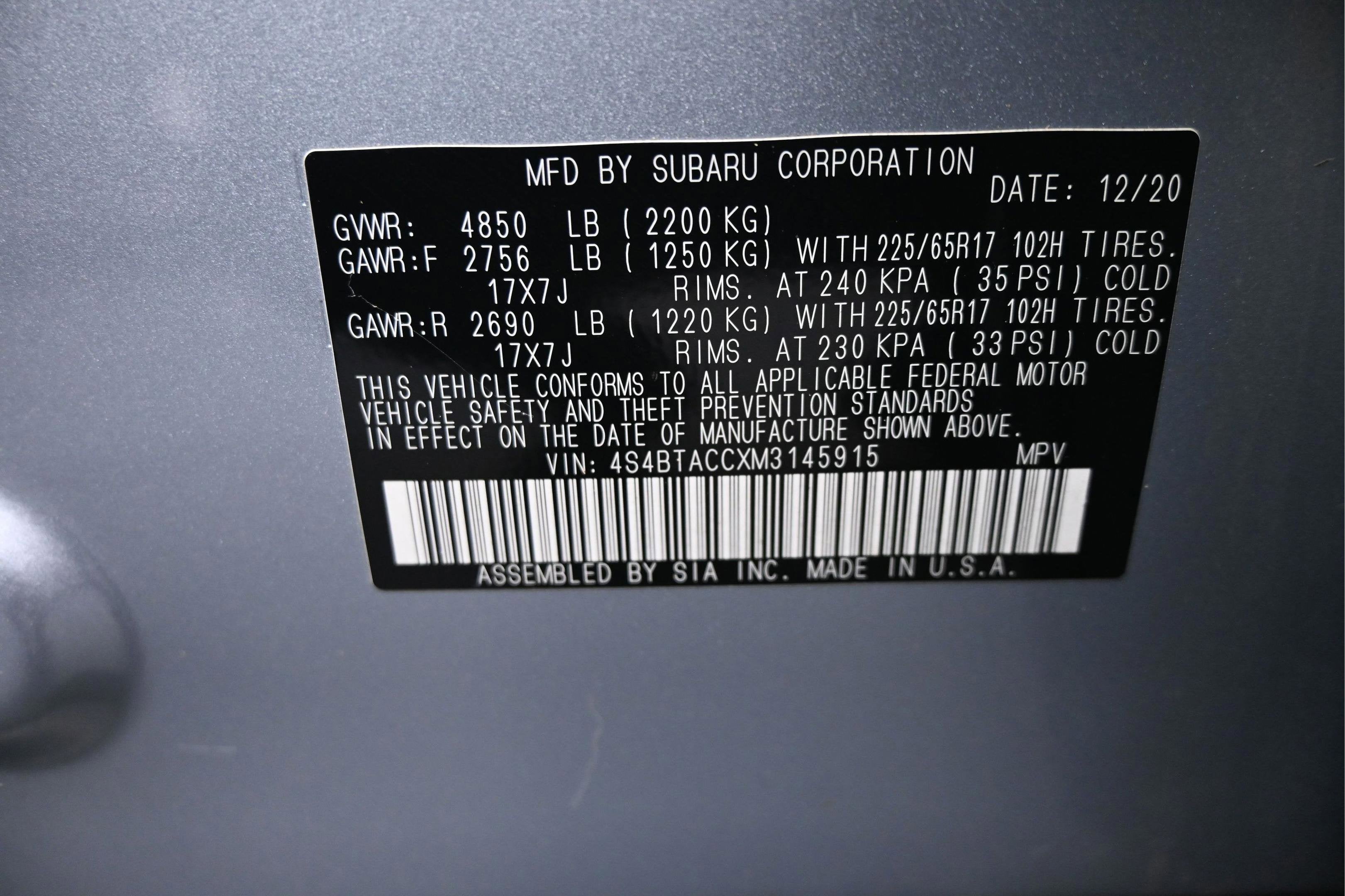 2021 Subaru Outback Premium