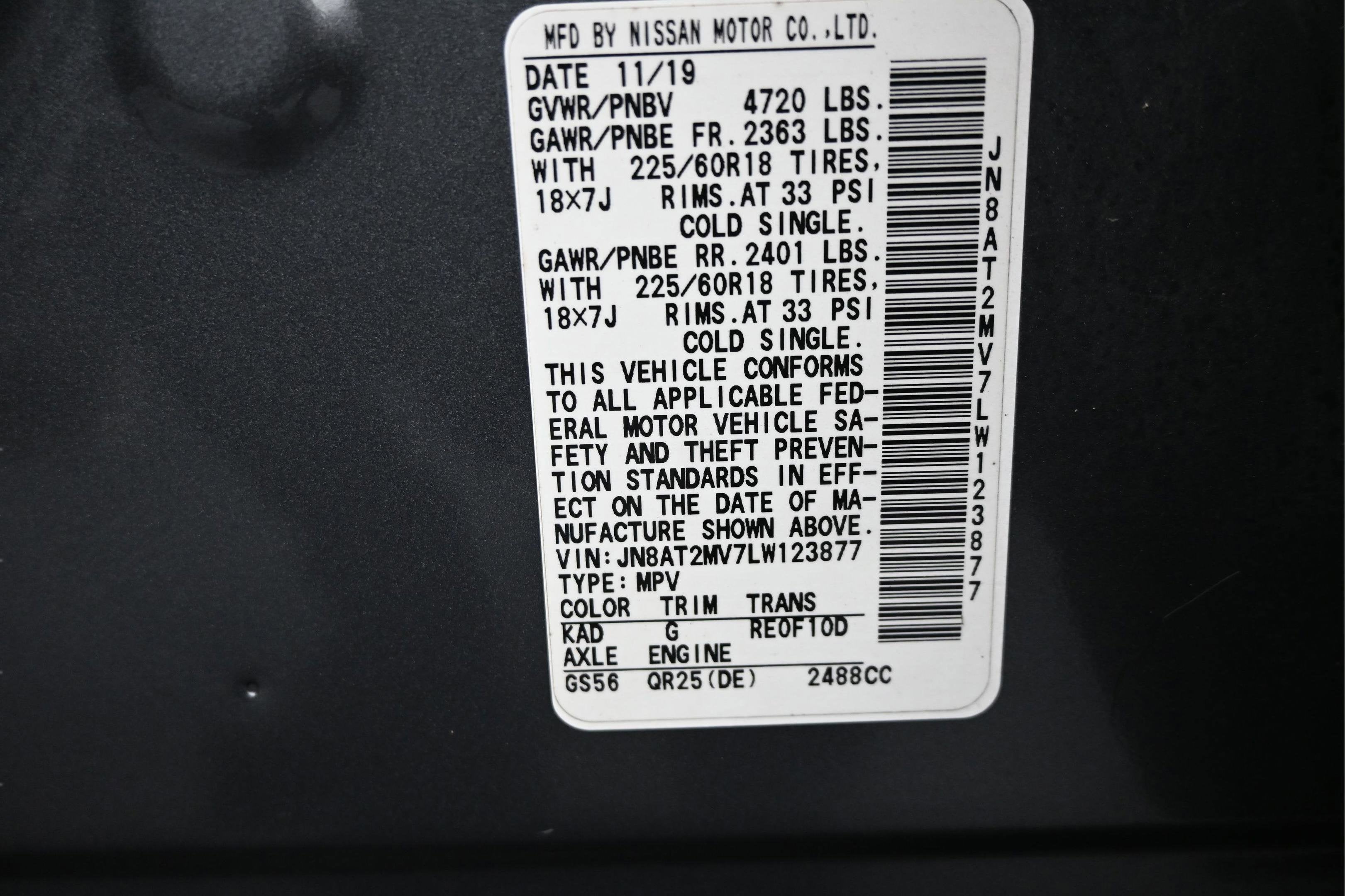 2020 Nissan Rogue SV Intelligent AWD