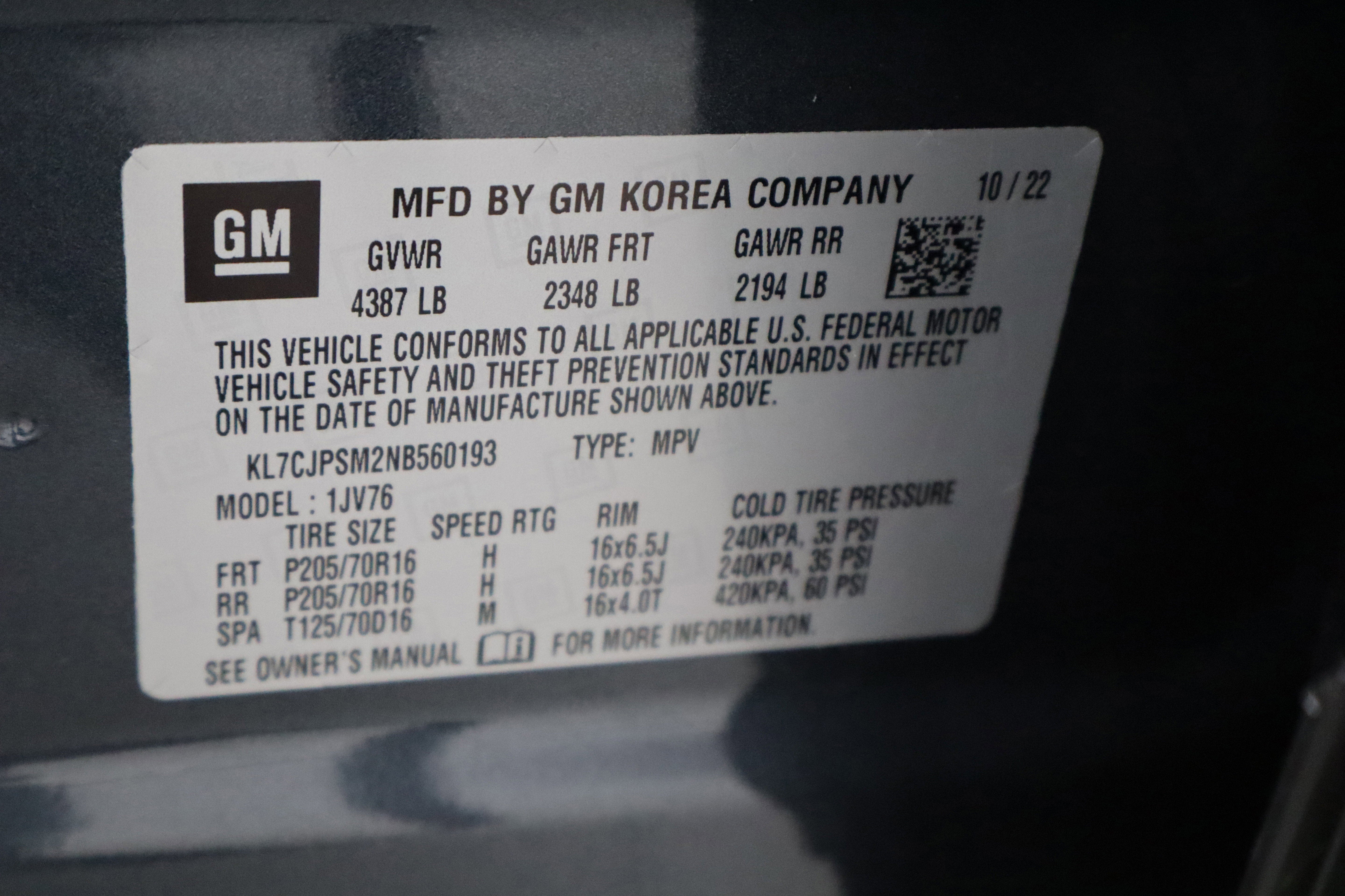 2022 Chevrolet Trax AWD LT