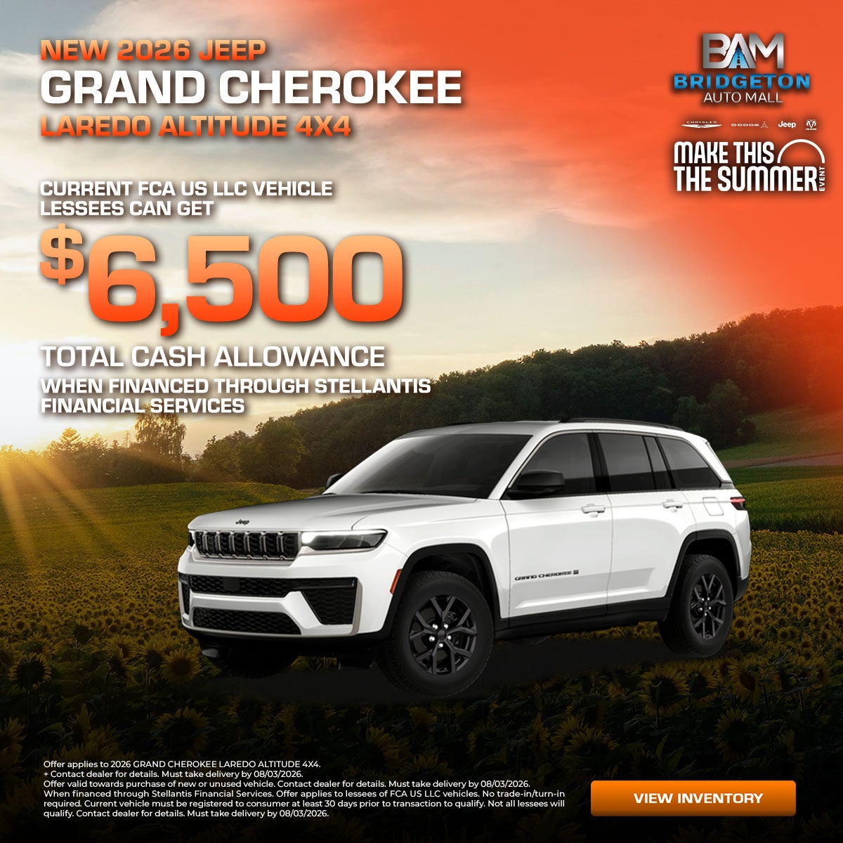 New 2026 Jeep Grand Cherokee LAREDO ALTITUDE 4X4