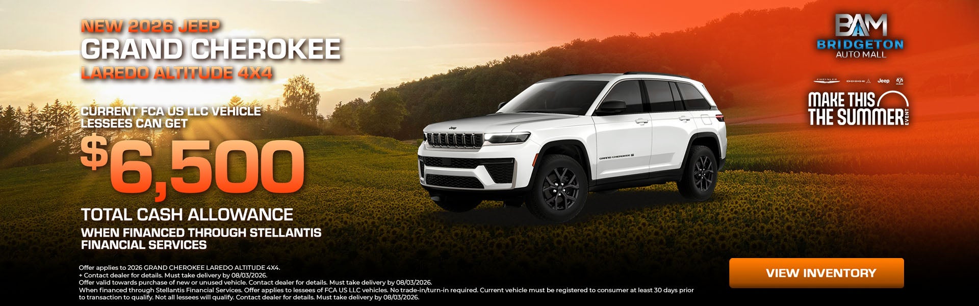 New 2026 Jeep Grand Cherokee LAREDO ALTITUDE 4X4