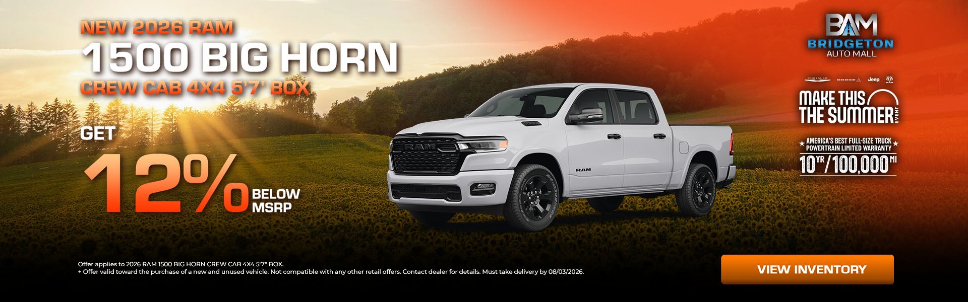 2026 RAM 1500 BIG HORN CREW CAB 4X4 5'7' BOX